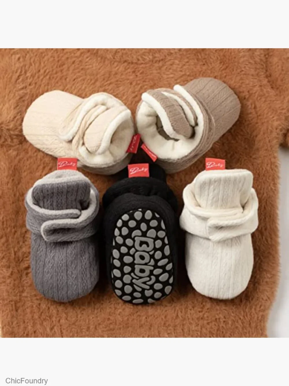 Newborn Baby Fleece Winter Booties First Walkers Slippers